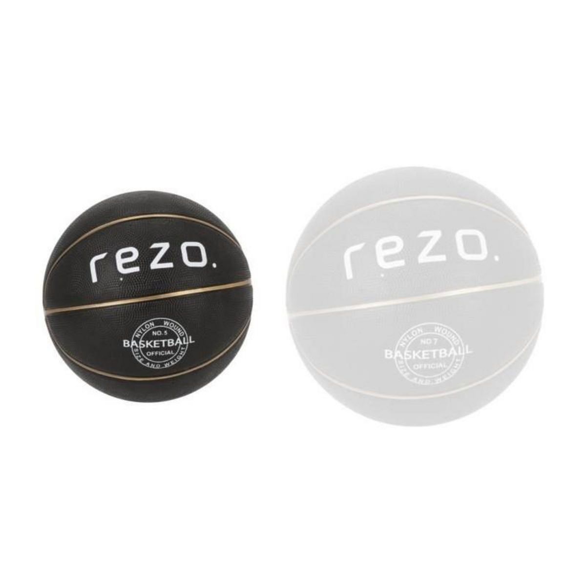 GENERIQUE Ballon de basket - REZO - Caoutchouc - Taille 5 - Or - Prise ferme