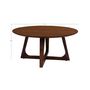 Voir la diapositive 5 : LISA DESIGN Solin - table basse ronde - bois plaquage noyer - 75 cm
