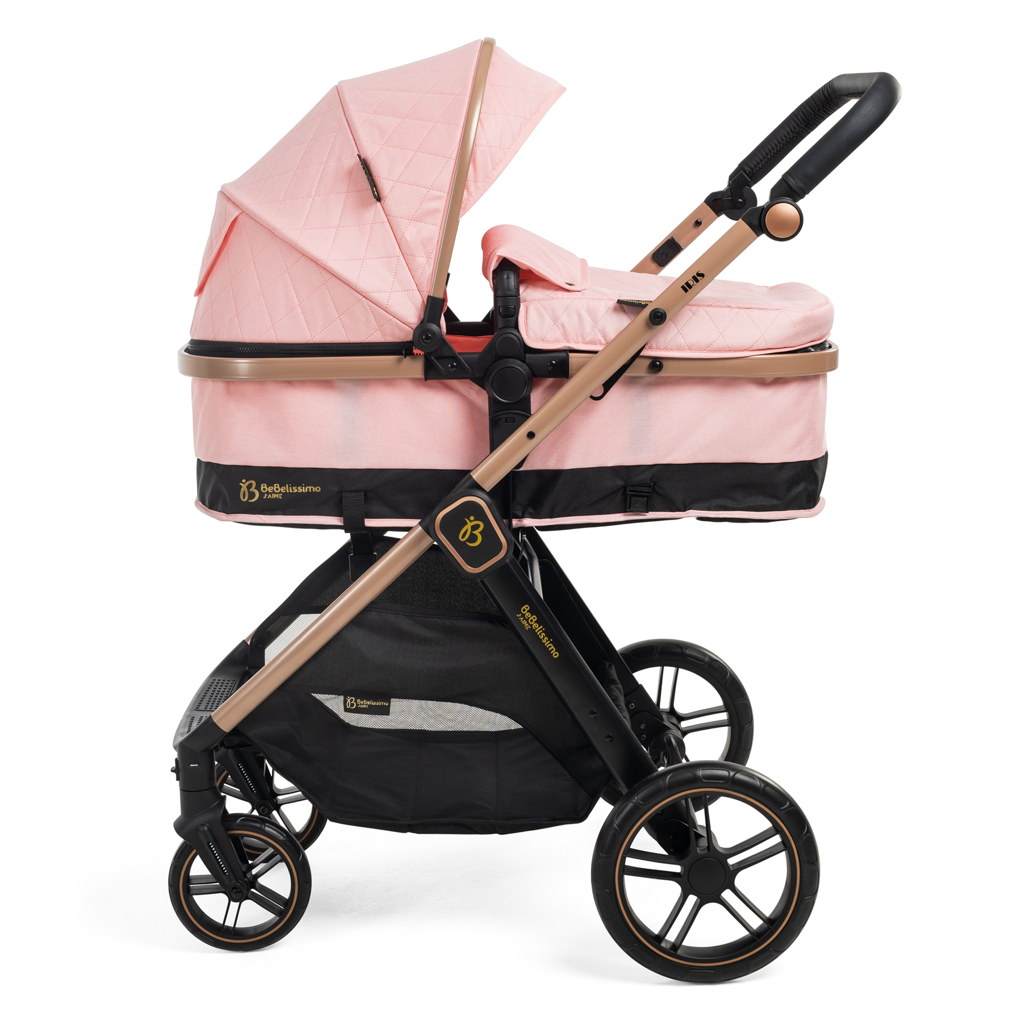 Voir la diapositive 2 : BEBELISSIMO Poussette combinée trio 3 en 1 - siège auto 0+ IRIS – nacelle