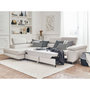 Voir la diapositive 2 : BEST MOBILIER Pablo - canapé d'angle gauche - 5 places - convertible avec coffre et têtières réglables - en velours