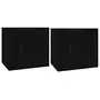 VIDAXL Tables de chevet 2 pcs Noir 50x39x47 cm