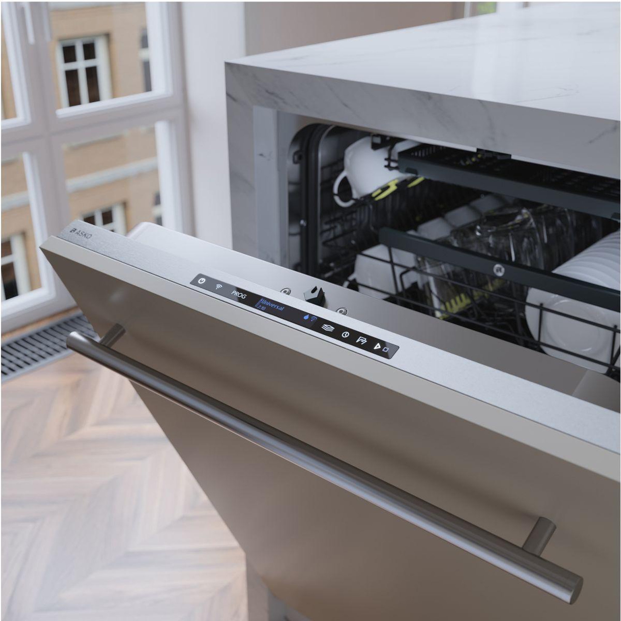 Voir la diapositive 4 : ASKO Lave vaisselle encastrable dsd544b écran tactile et bras de lavage inox