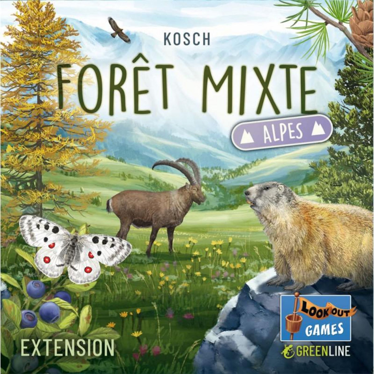 Asmodee Jeu de stratégie Asmodee Forêt Mixte Extension Alpes