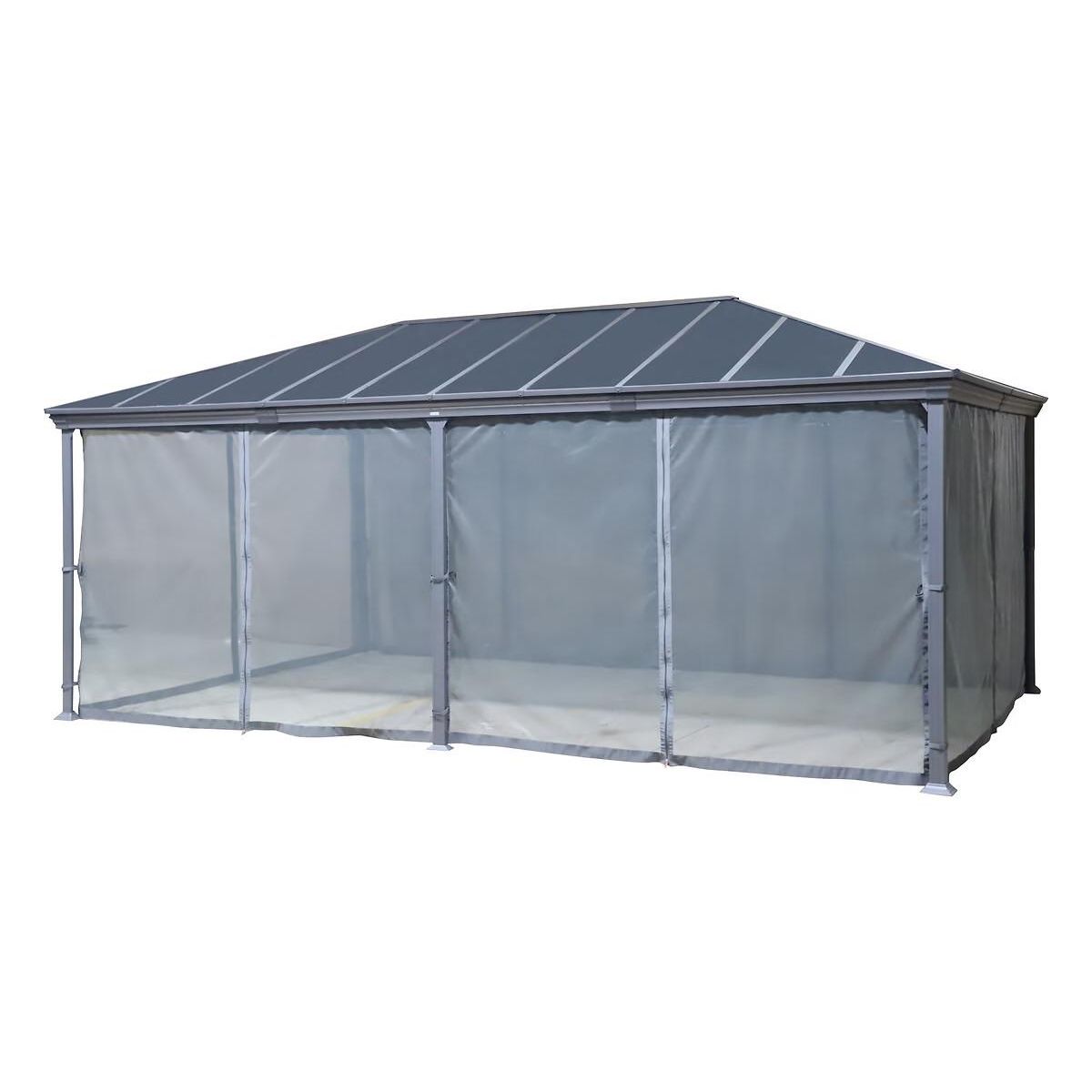 HESPERIDE Pergola Belize en aluminium et polycarbonate 6 x 3,6 m - Hespéride