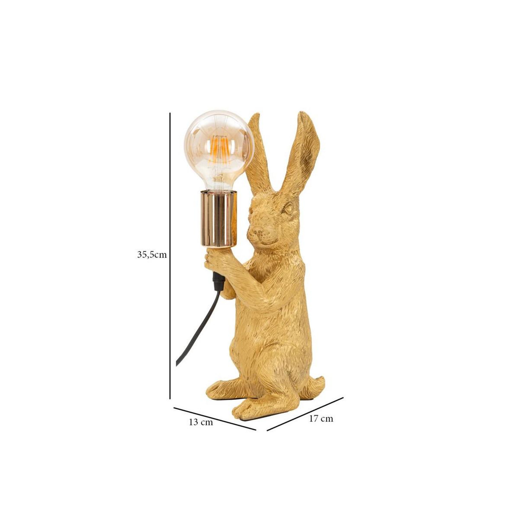 Voir la diapositive 6 : Paris Prix Lampe à poser en résine  rabbit  35cm or