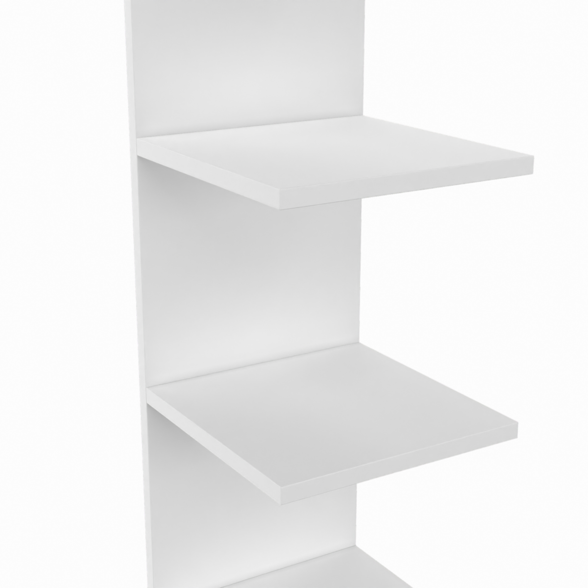 ID MARKET Etagère murale suspendue double position CHIARA 8 étagères blanc 190 cm