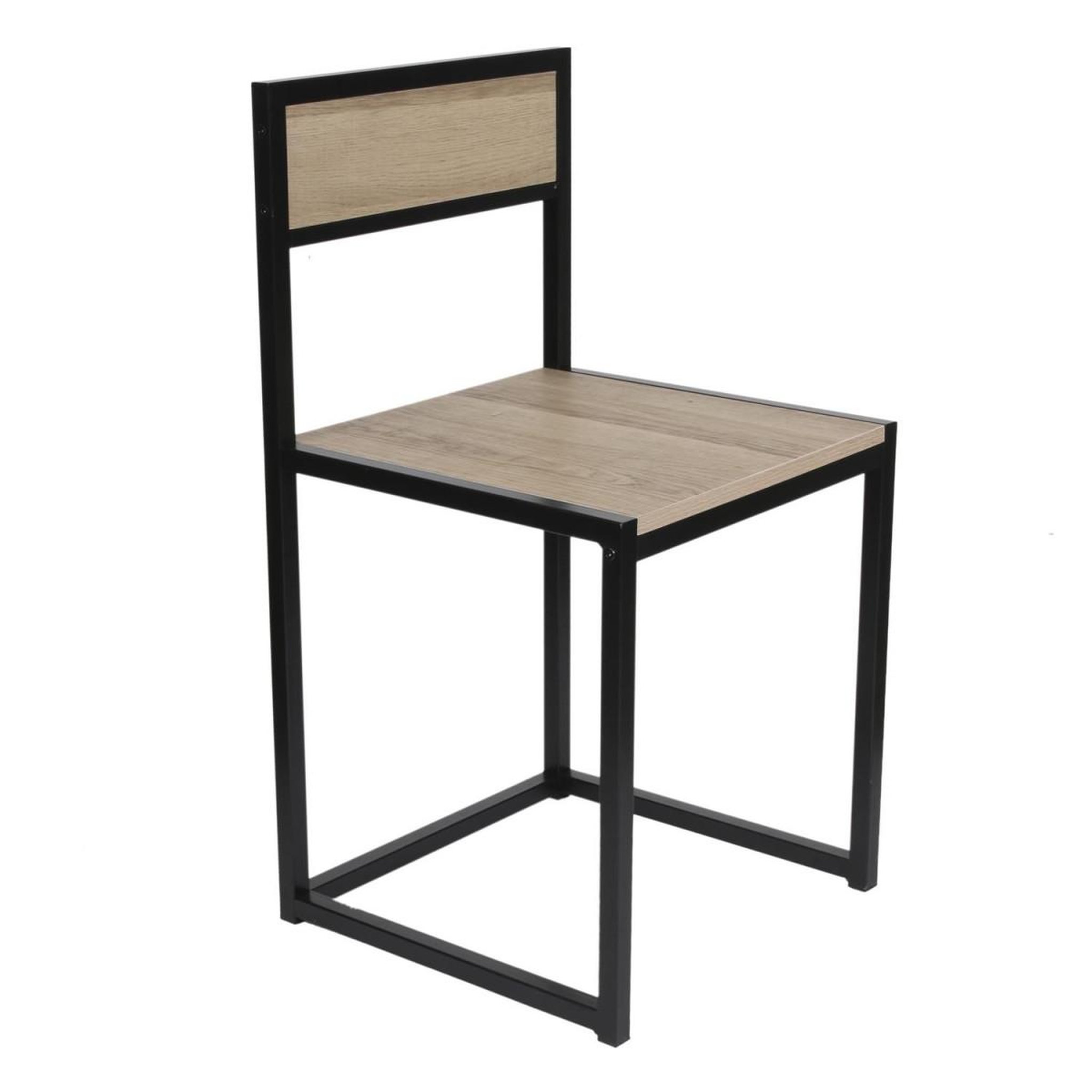 Voir la diapositive 3 : The Home Deco Factory Table de Repas & 2 Chaises  Otis  90cm Naturel