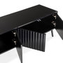 Voir la diapositive 5 : VS VENTA-STOCK Meuble TV Lluvia 4 portes couleur noir