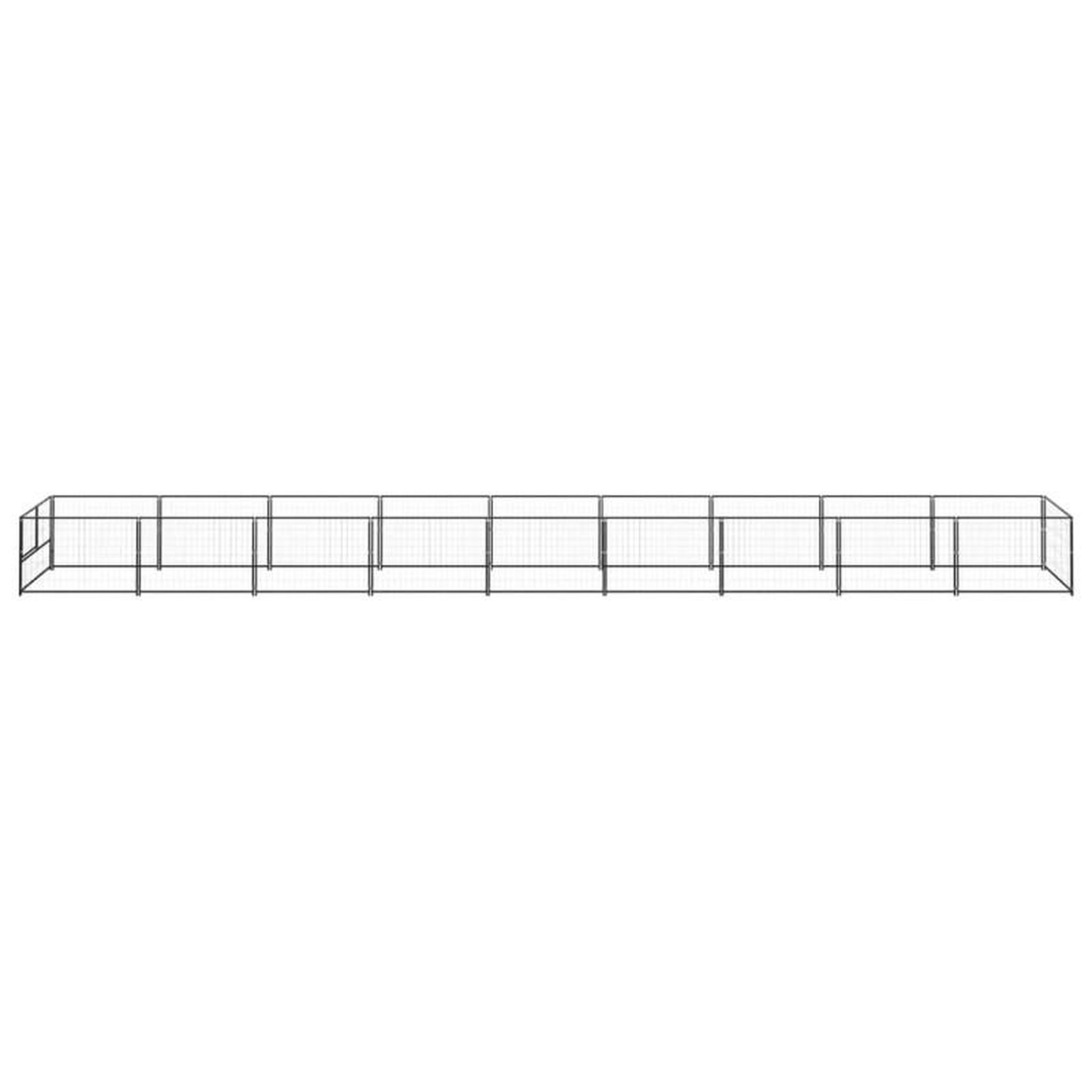Voir la diapositive 2 : VIDAXL Chenil Noir 9 m² Acier