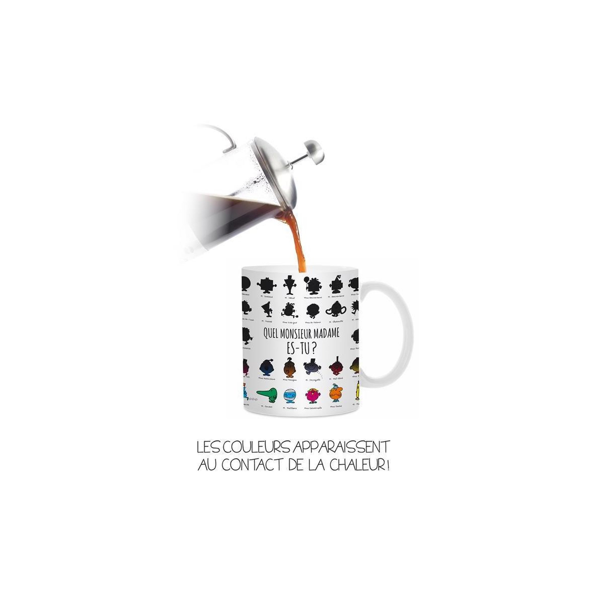 Voir la diapositive 3 : The Home Deco Factory Mug magique  monsieur & madame®  12cm blanc