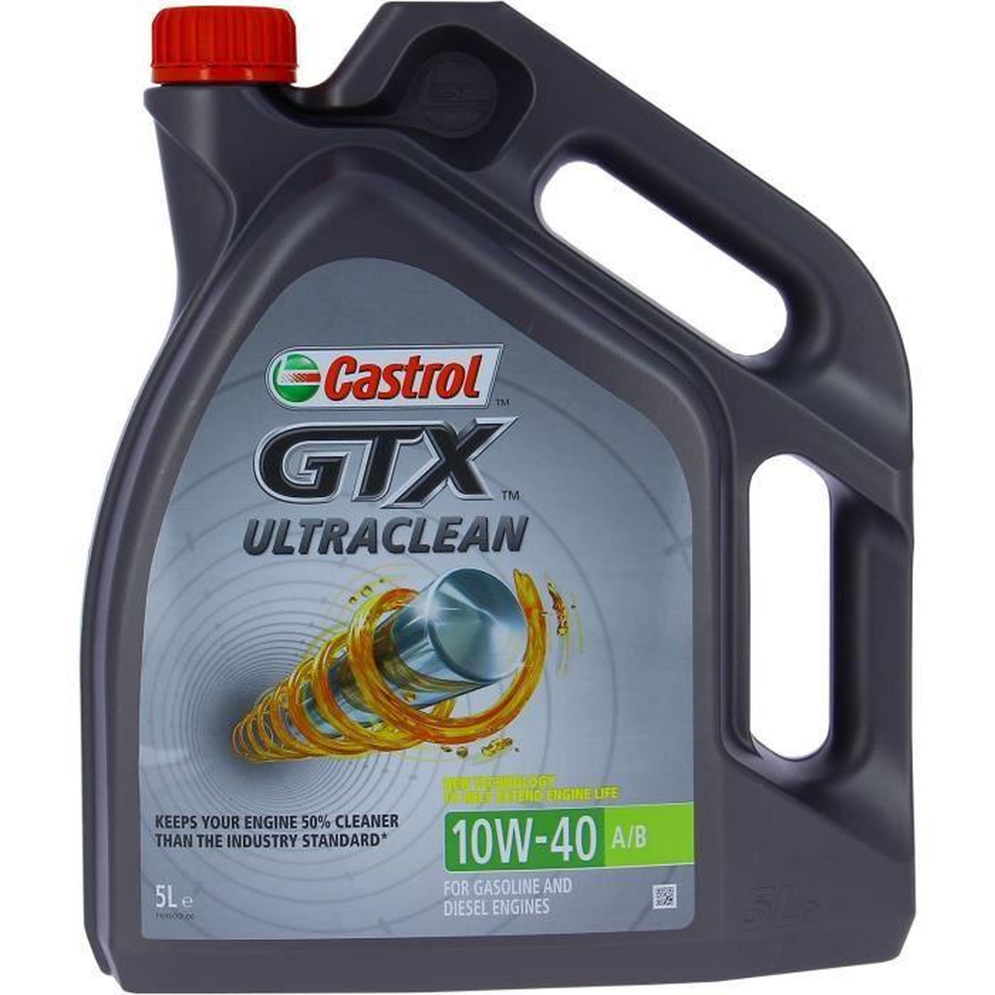 Voir la diapositive 1 : Huile moteur - CASTROL - GTX Ultraclean 10W-40 - 5L