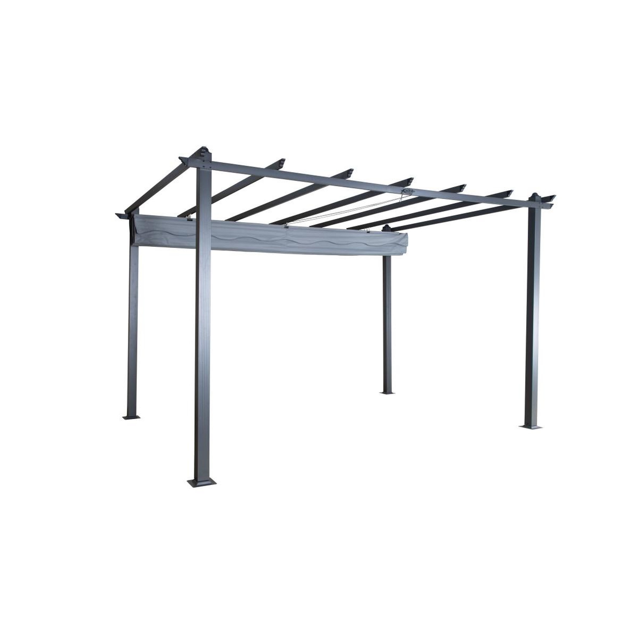 Voir la diapositive 2 : Paris Prix Pergola Avec Toit  Lazio  395cm Gris