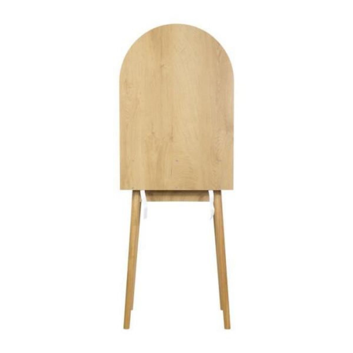 MARKET24 Coiffeuse 1 tiroir 1 miroir - Décor chene et vert - Pieds en bois massif - L 50 x P 40 x H 135 cm - GARDENIA