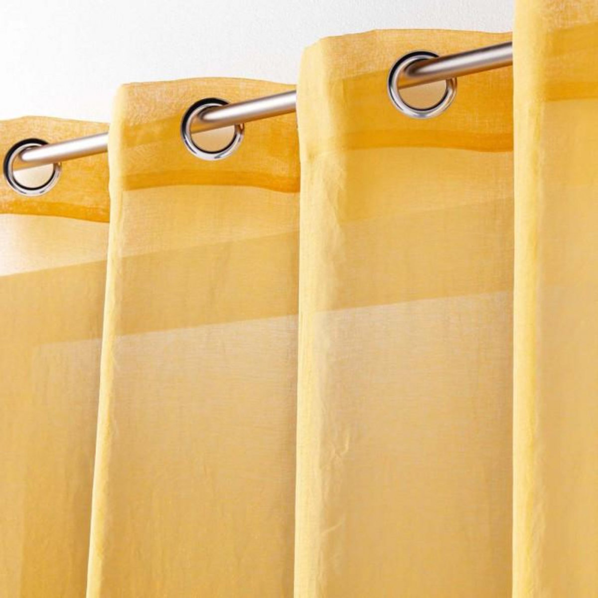 Paris Prix Rideau Voilage Étamine  Telma  140x280cm Jaune