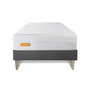 Voir la diapositive 2 : SEPTNUITS Matelas + sommier kit gris Memo Bio Mousse à mémoire de forme Maxi épaisseur Déhoussable