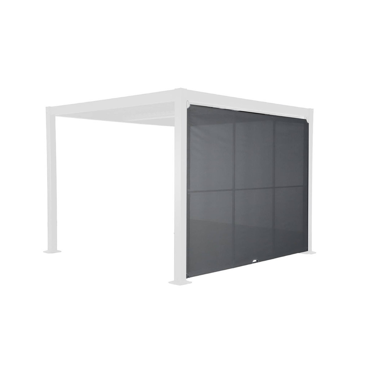 SWEEEK Auvent 3m aluminium et textilène pour pergola bioclimatique anthracite Palace