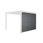 SWEEEK Auvent 3m aluminium et textilène pour pergola bioclimatique anthracite Palace