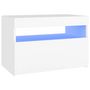 Voir la diapositive 2 : VIDAXL Table de chevet avec lumieres LED Blanc 60x35x40 cm
