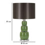 Voir la diapositive 6 : Paris Prix Lampe à Poser en Verre  Eva Three  57cm Vert & Noir