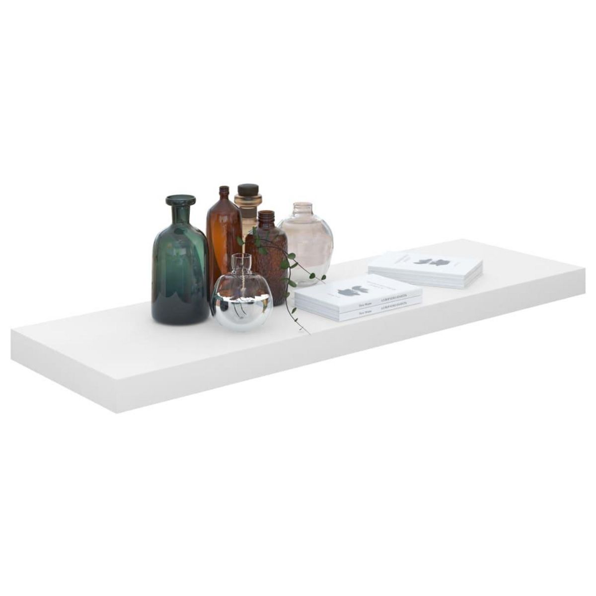 VIDAXL Etagere murale flottante 4 pcs Blanc brillant 80x23,5x3,8cm MDF