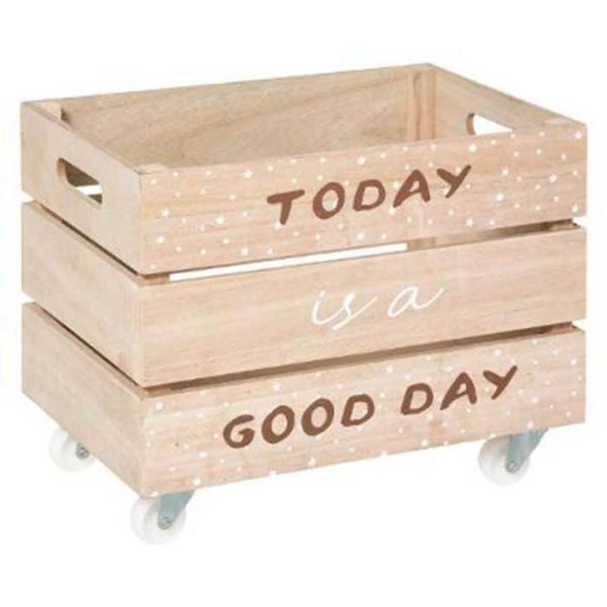 Atmosphera Kids Lot de 2 Cagettes Enfant  Print  39cm Blanc