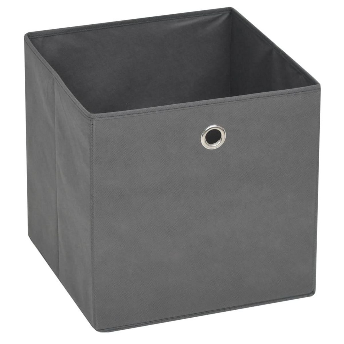 VIDAXL Boîte de rangement 4 pcs Tissu non-tisse 32x32x32 cm Gris