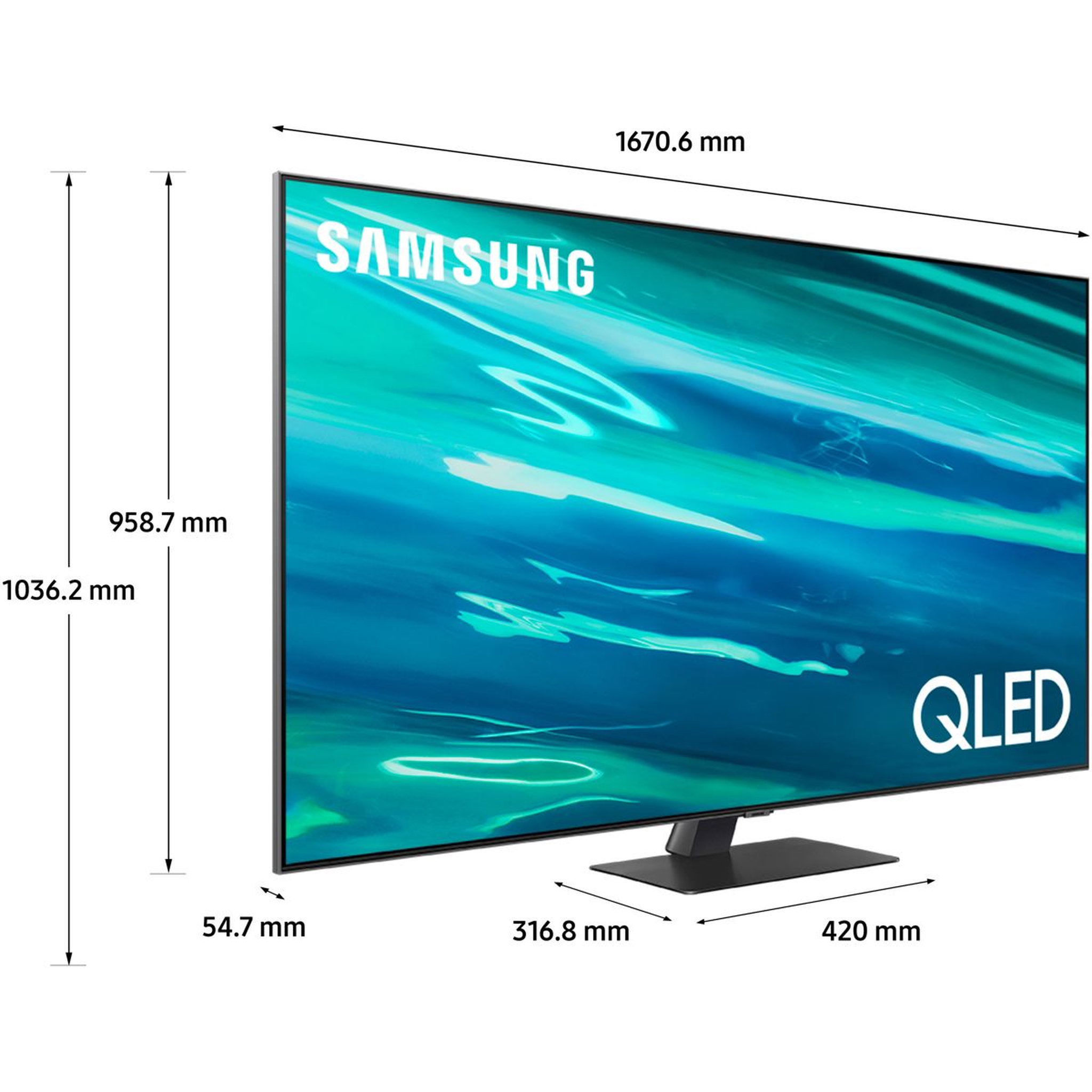 Voir la diapositive 2 : Samsung TV QLED QE75Q80A