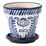 Voir la diapositive 1 : Paris Prix Pot Avec Soucoupe en Céramique  Granada  27cm Bleu Cobalt