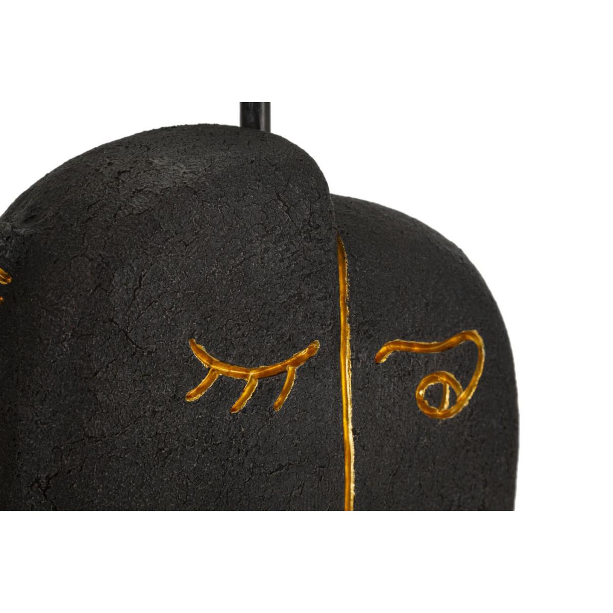 Voir la diapositive 3 : Paris Prix Lampe à poser en résine  tribal  39cm marron