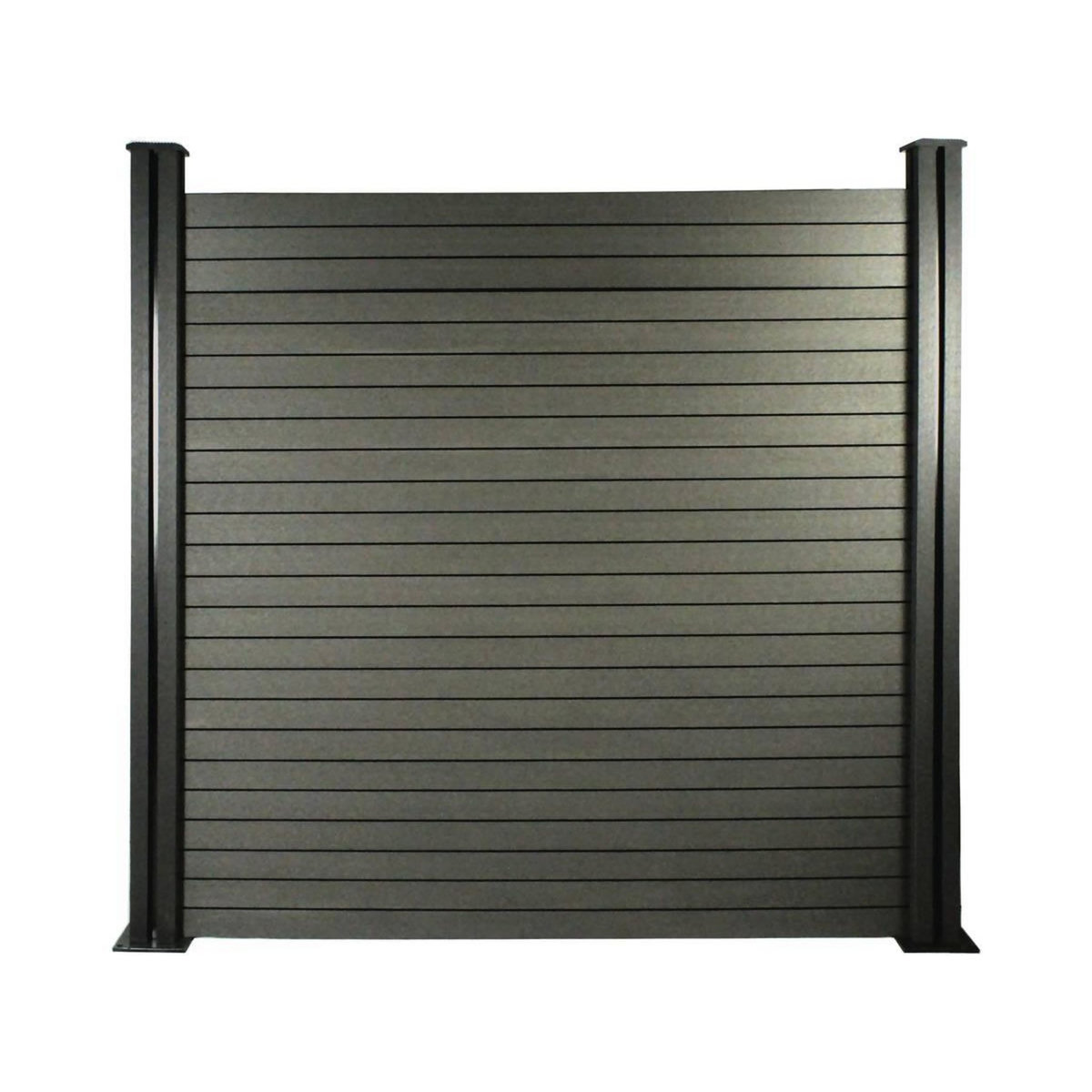 Habitat et Jardin Lot de 6 lames composite de clôture - L160 cm x l25.8cm x ép. 2cm - Ardoise