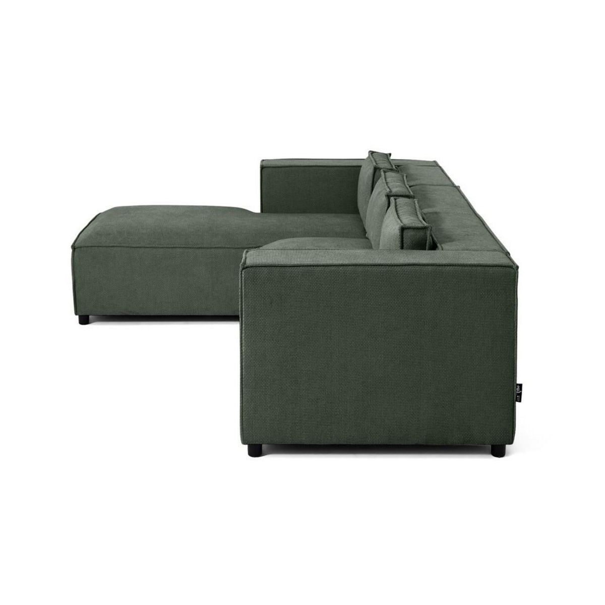 LISA DESIGN Stella - canapé d'angle gauche - 4 places - en tissu texturé