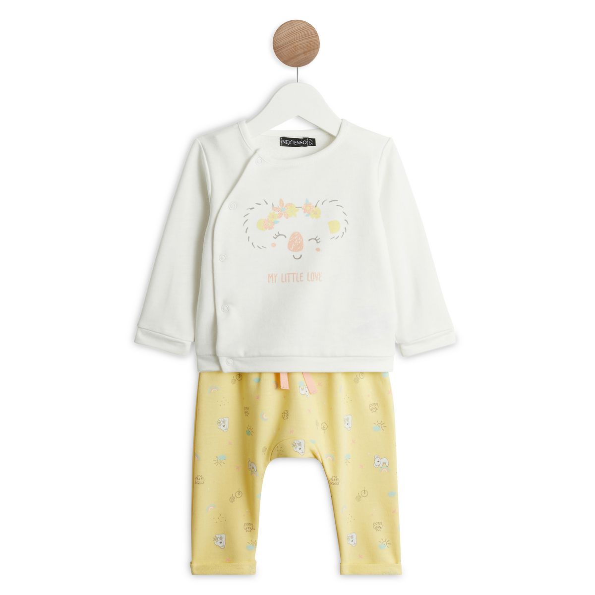 INEXTENSO Ensemble de naissance sweat + pantalon bébé fille