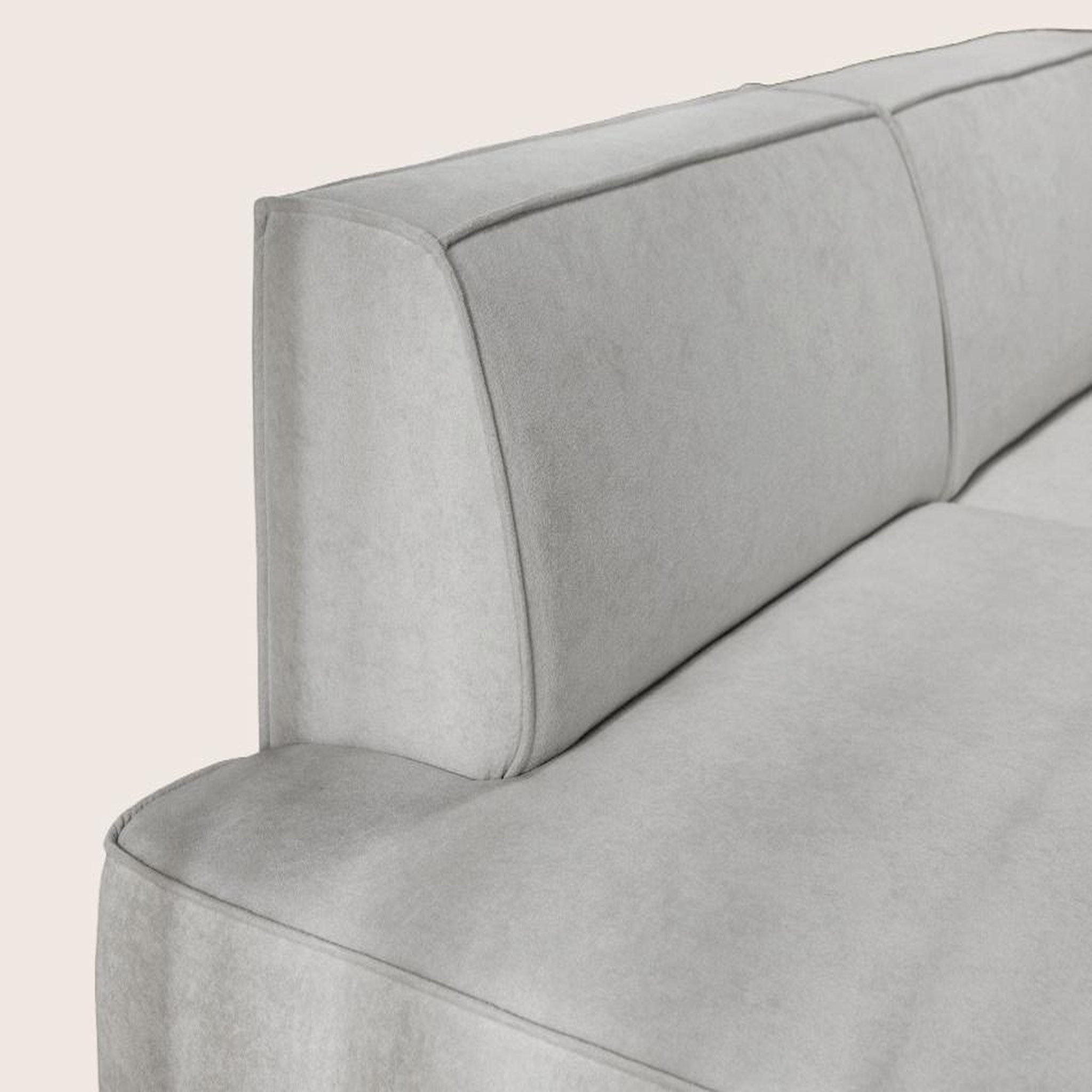 Voir la diapositive 5 : BEST MOBILIER Lisette - canapé d'angle droit 4 places convertible avec coffre en velours