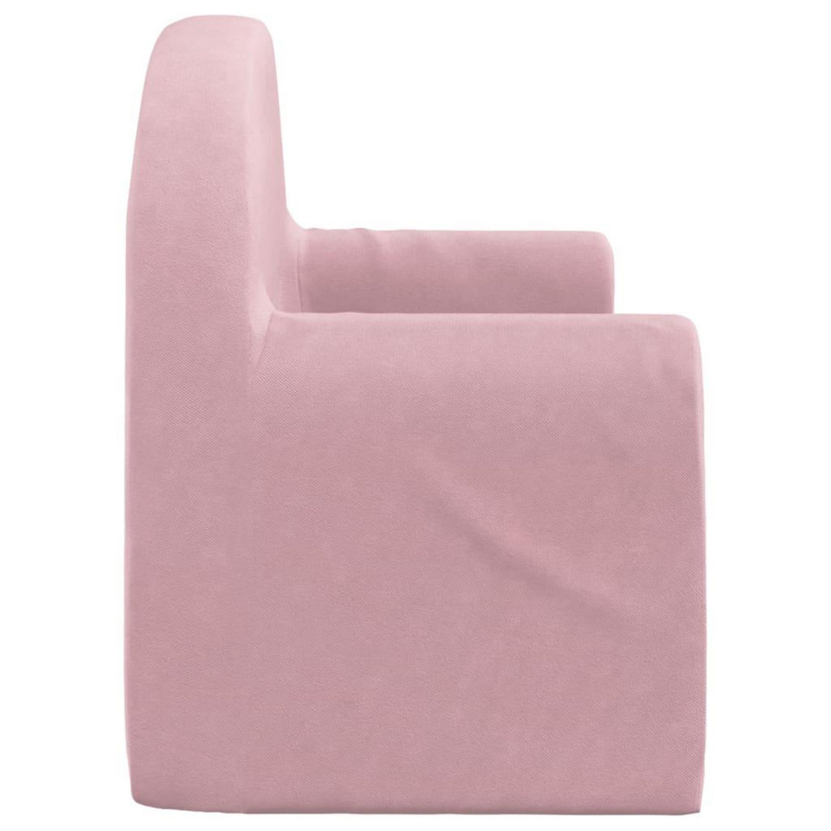 VIDAXL Canape-lit pour enfants 2 places rose peluche douce