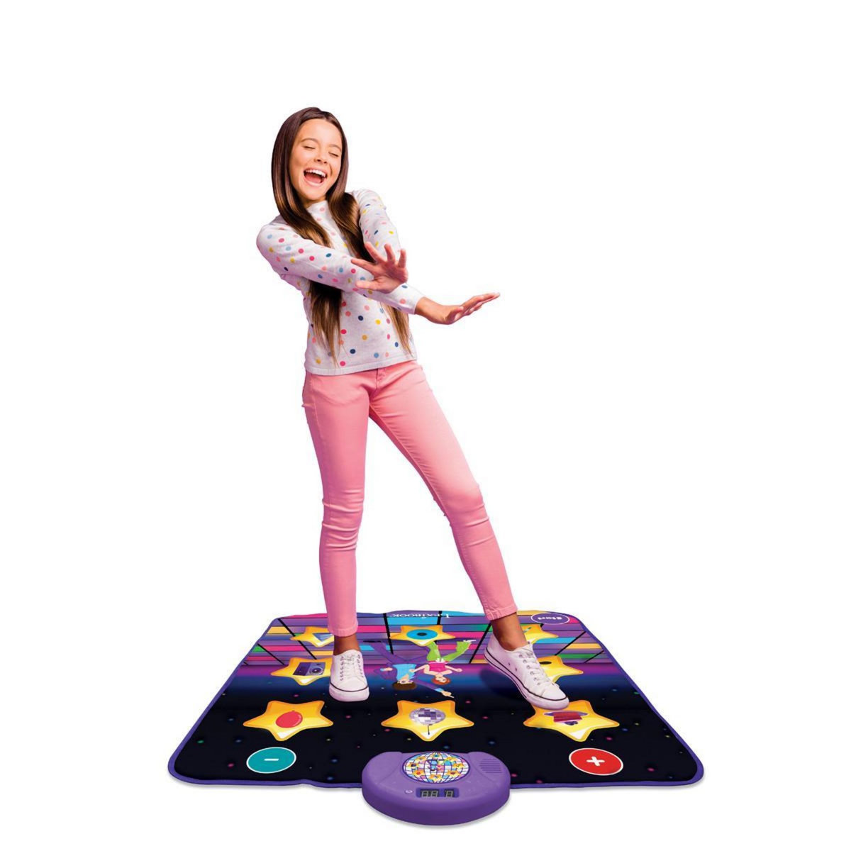 Lexibook Tapis de danse électronique Bluetooth et lumineux
