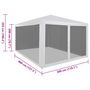 Voir la diapositive 6 : VIDAXL Tente de reception avec 4 parois en maille 4 x 3 m