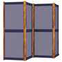 Voir la diapositive 3 : VIDAXL Cloison de separation 4 panneaux bleu fonce 280x180 cm