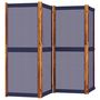 Voir la diapositive 3 : VIDAXL Cloison de separation 4 panneaux bleu fonce 280x180 cm