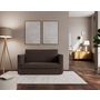 Voir la diapositive 1 : BEST MOBILIER Isana - canapé 2 places convertible déplimousse avec accoudoirs incurvés en tissu