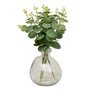 Voir la diapositive 1 : ATMOSPHERA Composition Eucalyptus Artificiel & Vase  Urice  35cm Vert