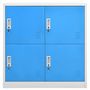Voir la diapositive 2 : VIDAXL Armoire a casiers Gris clair et bleu 90x45x92,5 cm Acier