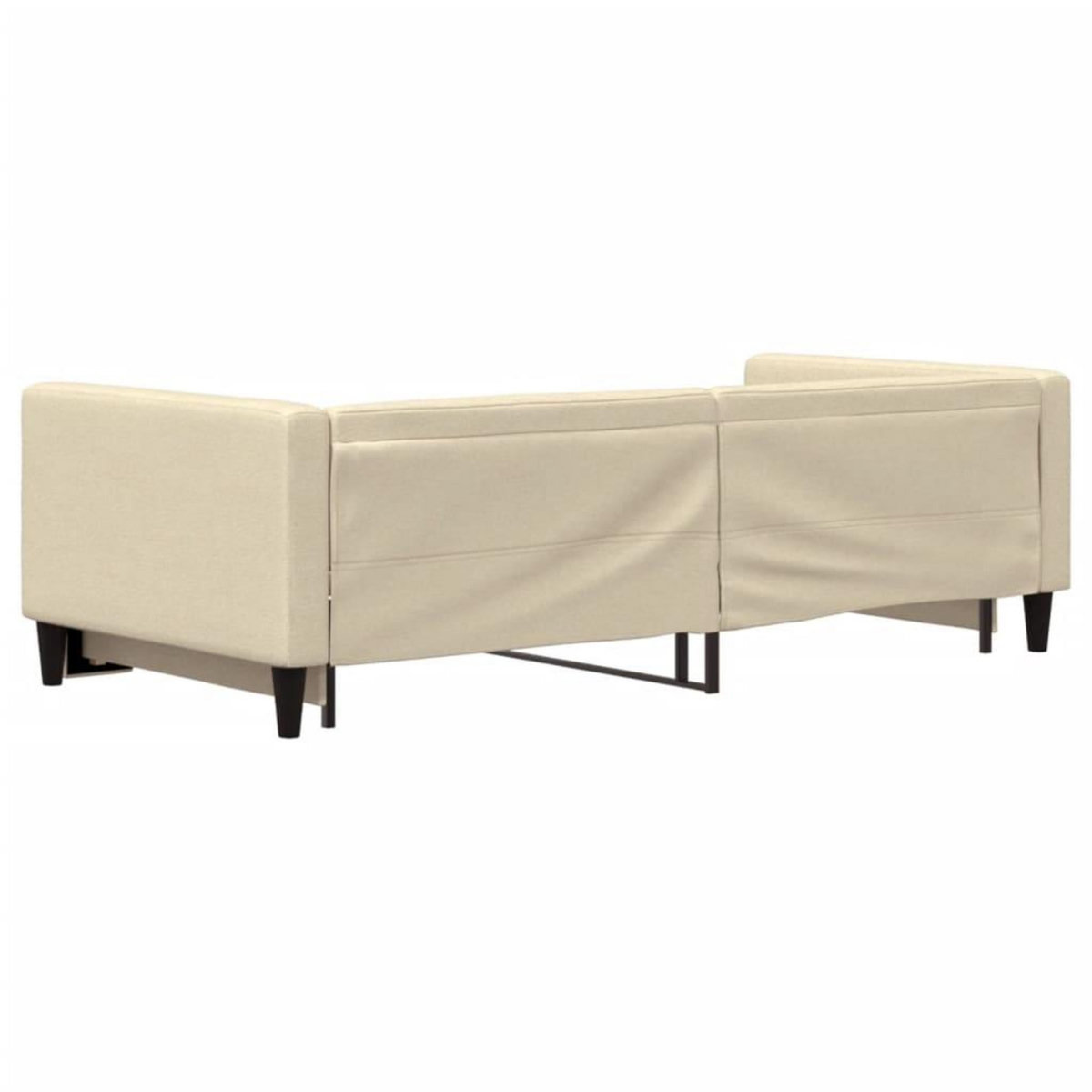 VIDAXL Lit de jour avec gigogne sans matelas creme 90x200 cm