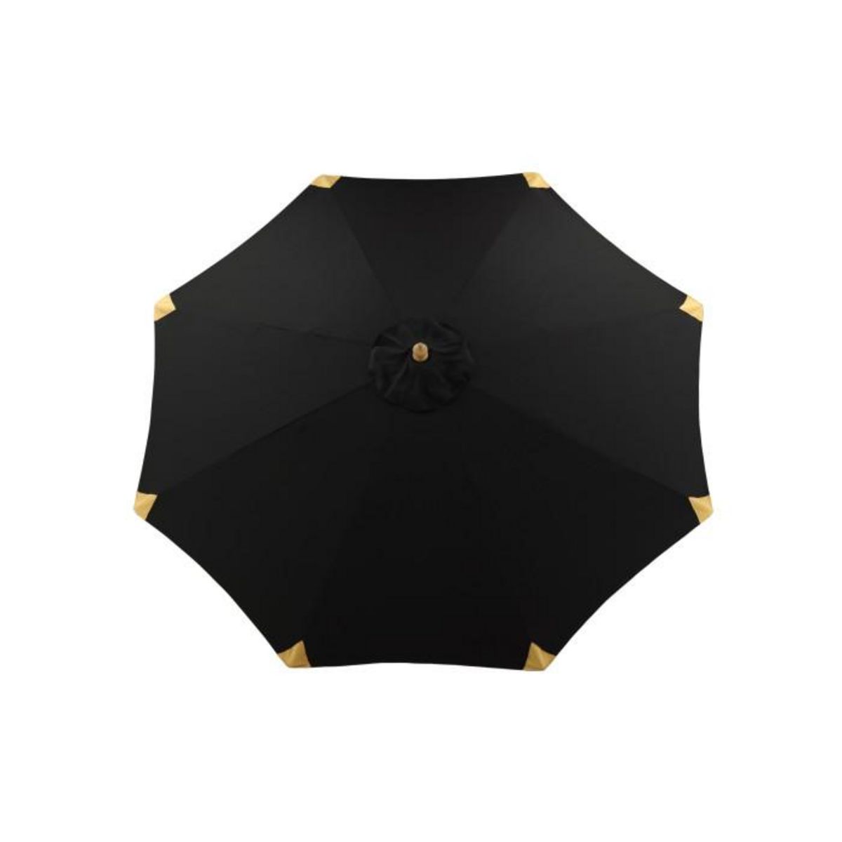 Paris Prix Parasol en Bois  Cerox  270cm Noir