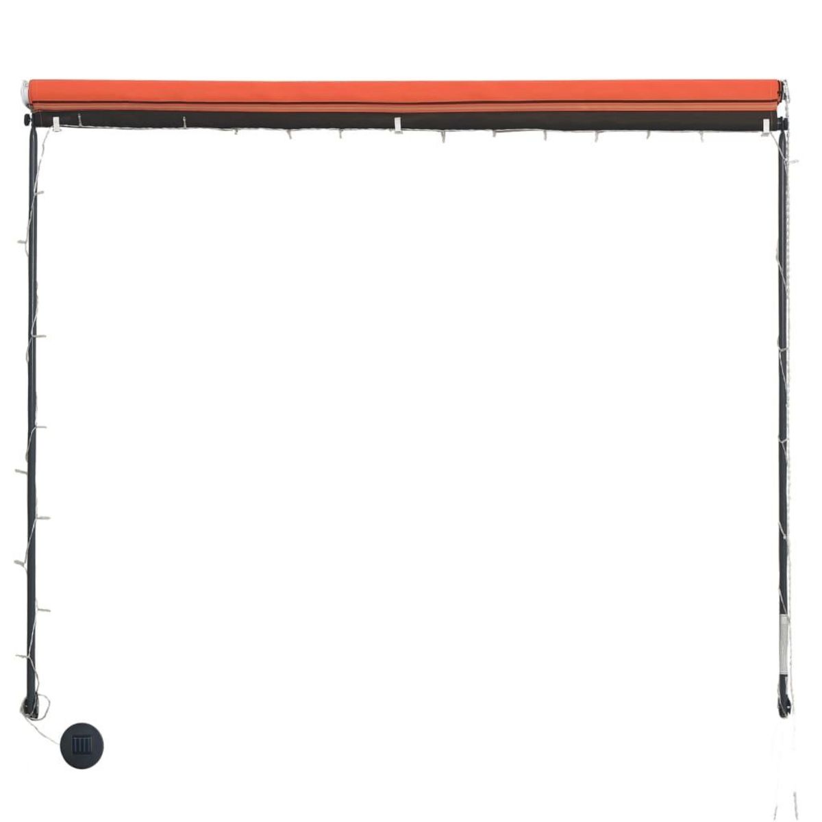 VIDAXL Auvent retractable avec LED 300x150 cm Orange et marron