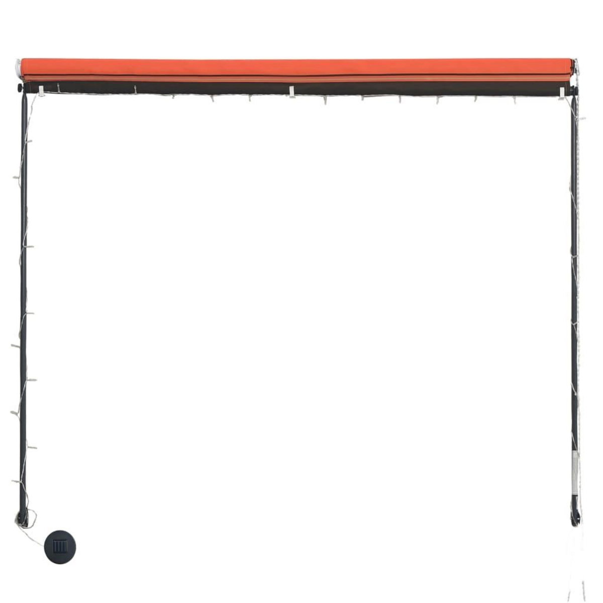 VIDAXL Auvent retractable avec LED 300x150 cm Orange et marron