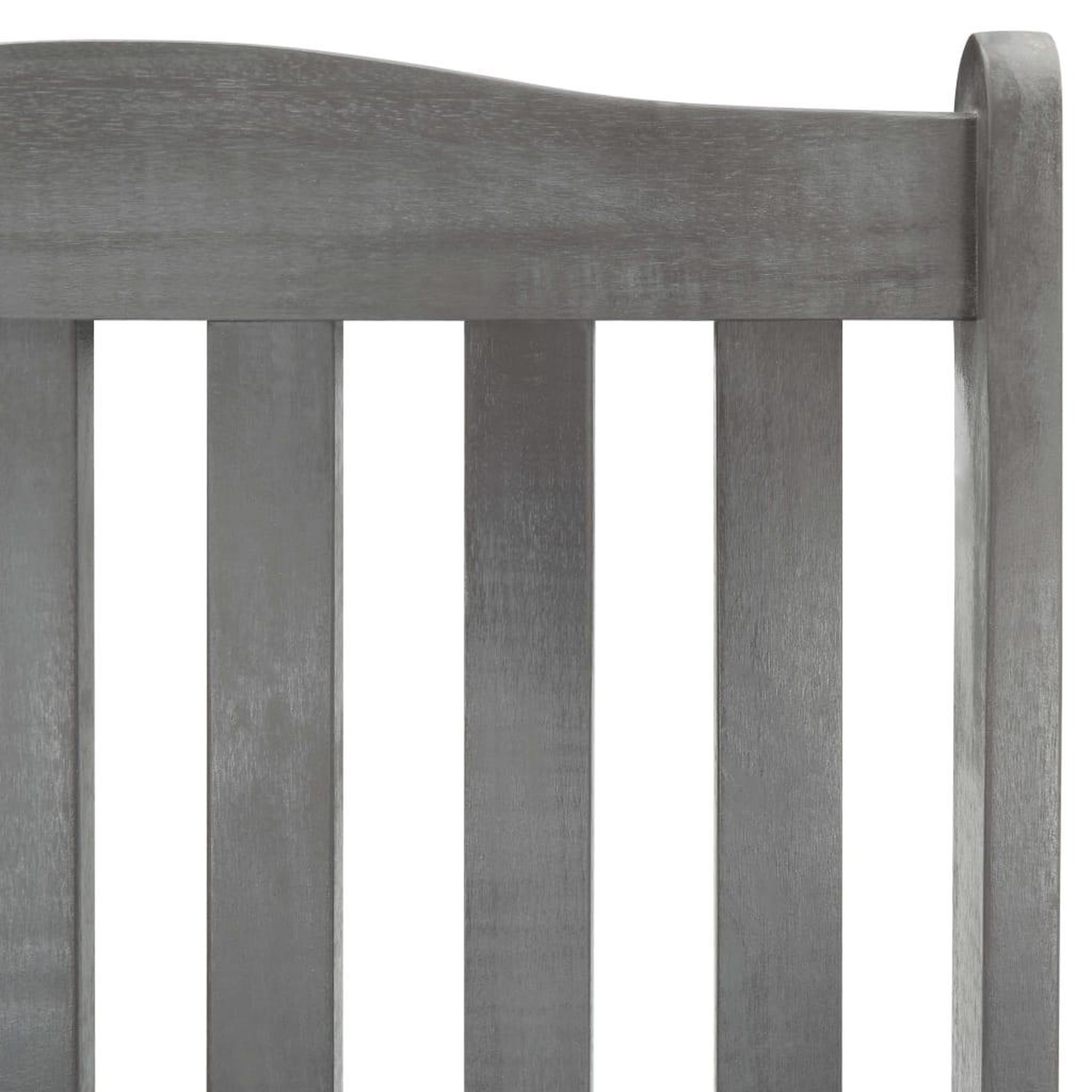 Voir la diapositive 5 : VIDAXL Chaise a bascule avec coussins Gris Bois d'acacia massif