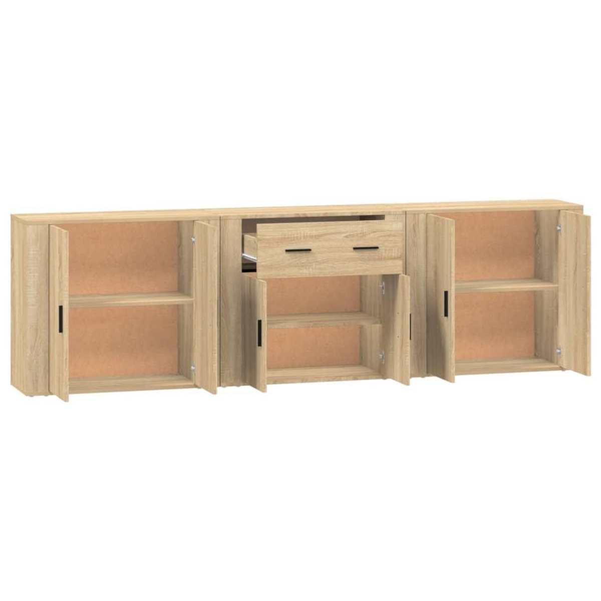 VIDAXL Buffets 3 pcs Chene sonoma Bois d'ingenierie