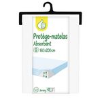 Protège matelas absorbant en jersey. Coloris disponibles : Blanc