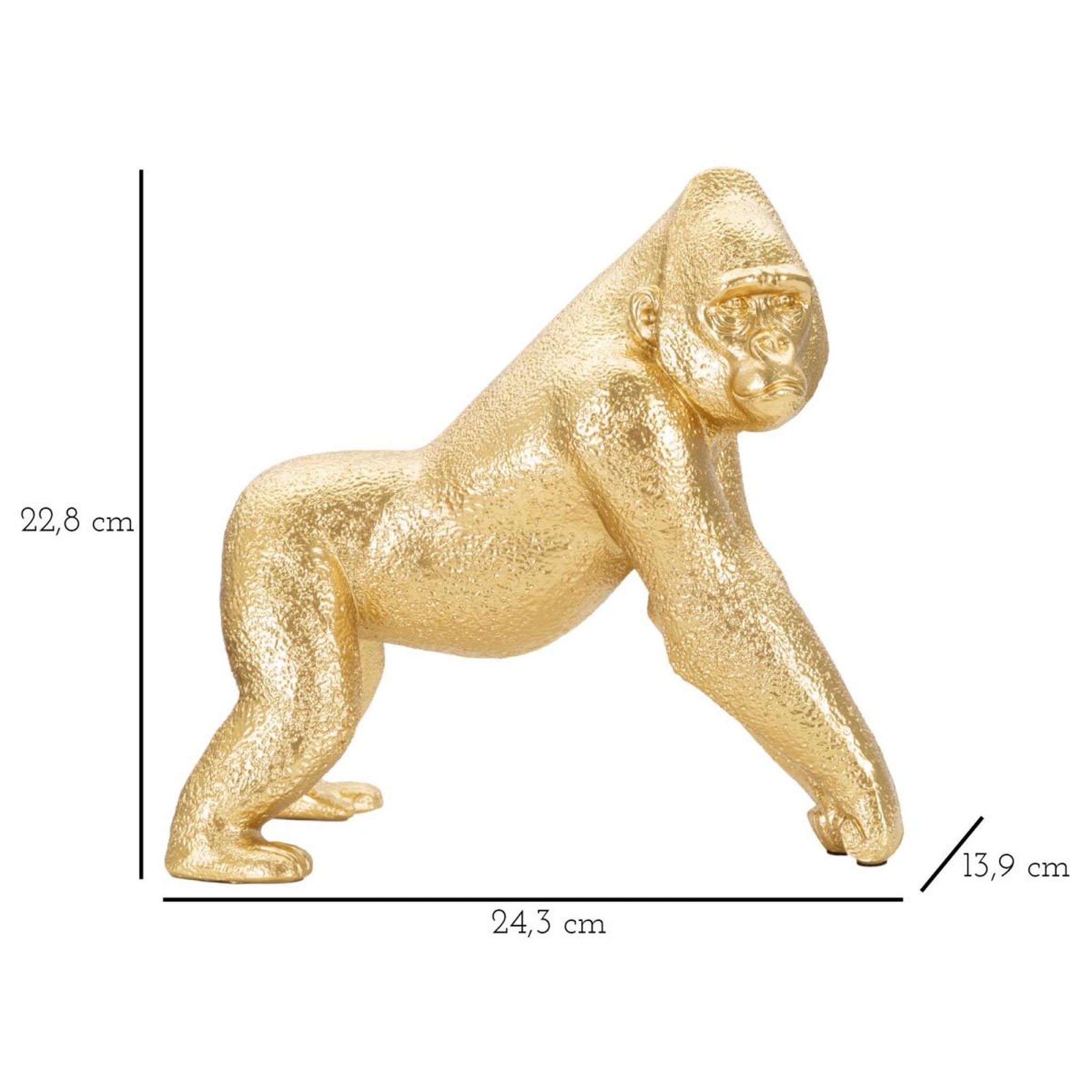 Voir la diapositive 6 : Paris Prix Statuette design en résine  gorille  24cm or