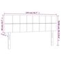 Voir la diapositive 6 : VIDAXL Tete de lit a LED Noir 144x5x78/88 cm Velours